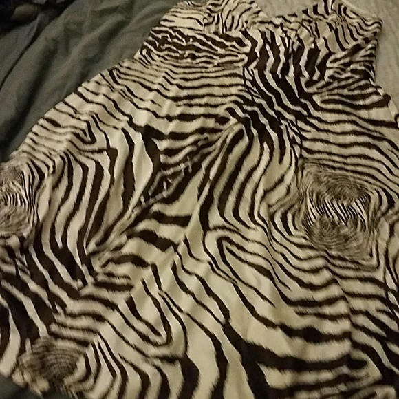 Animal Print Brown and Cream Halter Dress - Picture 2 of 6